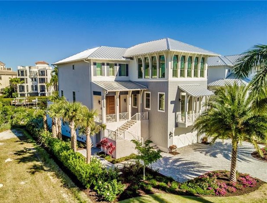 Beachfront luxury home with pool under construction